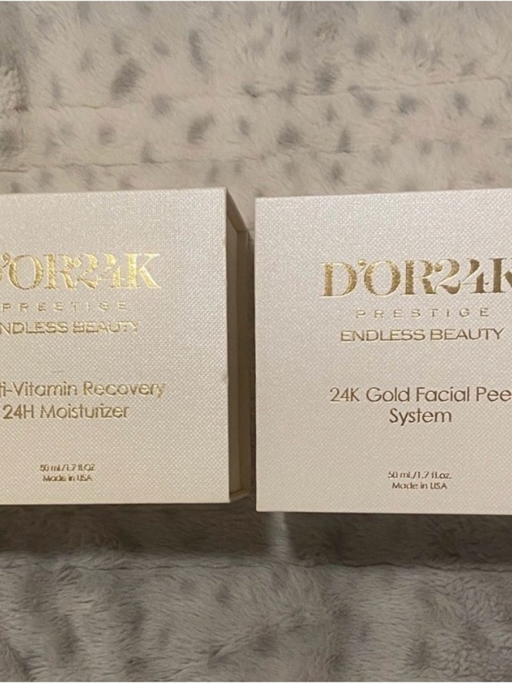 D'Or24K Prestige Endless Beauty 24K Gold Facial Peel System - White and Gold